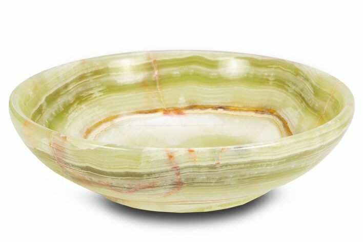 Polished Green Banded Calcite Bowl - Pakistan #301348